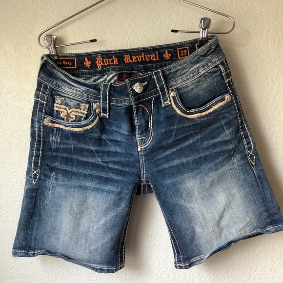 Rock Revival Pants - Rock Revival Betty Bermuda Jean Shorts